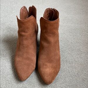 Blondo Tan Suede Ankle Booties